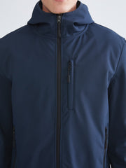 Xside Black Standard Fit Hooded Men Coat