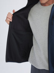 Xside Black Standard Fit Hooded Men Coat