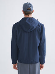 Xside Black Standard Fit Hooded Men Coat