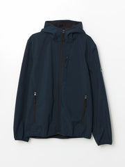 Xside Black Standard Fit Hooded Men Coat