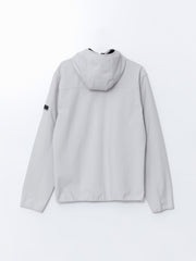 Xside Black Standard Fit Hooded Men Coat