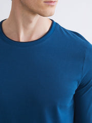 Lc Waikiki Anthracite Crew Neck Long Sleeve Men Pajama Top