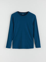 Lc Waikiki Anthracite Crew Neck Long Sleeve Men Pajama Top