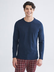 Lc Waikiki Anthracite Crew Neck Long Sleeve Men Pajama Top