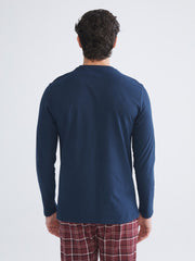 Lc Waikiki Anthracite Crew Neck Long Sleeve Men Pajama Top