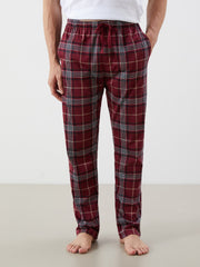 Lc Waikiki Black Standard Pattern Plaid Men Pajama Bottoms