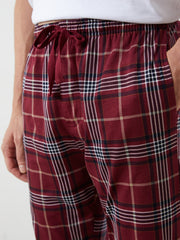 Lc Waikiki Black Standard Pattern Plaid Men Pajama Bottoms