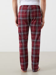 Lc Waikiki Black Standard Pattern Plaid Men Pajama Bottoms