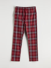 Lc Waikiki Black Standard Pattern Plaid Men Pajama Bottoms
