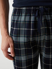 Lc Waikiki Black Standard Pattern Plaid Men Pajama Bottoms