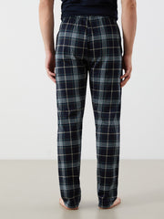 Lc Waikiki Black Standard Pattern Plaid Men Pajama Bottoms