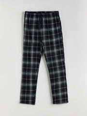 Lc Waikiki Black Standard Pattern Plaid Men Pajama Bottoms