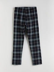 Lc Waikiki Black Standard Pattern Plaid Men Pajama Bottoms