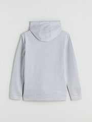 Xside Black Hooded Long Sleeve Men Zippered Sweatshirt