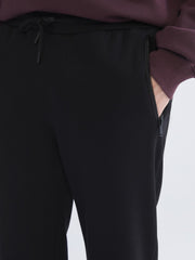 Xside Black Slim Fit Men Thick Jogger Sweatpants