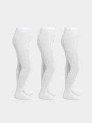 LCW Kids White Girls Tights 3-Pack