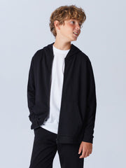 LCW Kids Blue Hooded Boys Zippered Sweatshirt