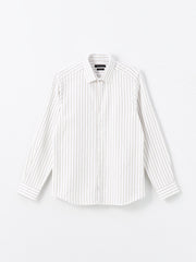 LCW Formal Beige Slim Fit Long Sleeve Striped Dobby Men Shirt
