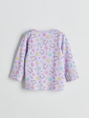 Lc Waikiki Lilac Crew Neck Girls Pajama Set