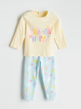 LCW Kids Blue Printed Girls Pajama Set