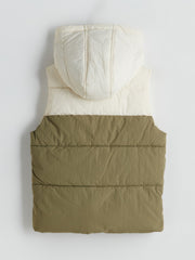 LCW Kids Beige Hooded BoyS Vest