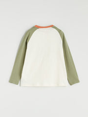 LCW Kids Beige Crew Neck Printed Boys T-Shirt 2-Pack