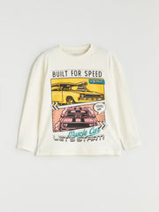 LCW Kids Beige Crew Neck Printed Boys T-Shirt 2-Pack