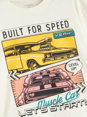 LCW Kids Beige Crew Neck Printed Boys T-Shirt 2-Pack