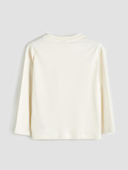 LCW Kids Beige Crew Neck Boys T-Shirt