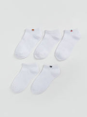 LCW Kids White Girls Booties Socks 5-Pack