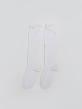 LCW Kids White Bow Detailed Girls Knee-High Socks 2-Pack