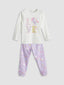 LCW Kids Ecru Crew Neck Girls Pajama Set