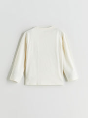 LCW Kids Beige Crew Neck Tiger Printed Boys T-Shirt