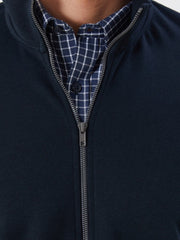 LCW Classic Gray Stand Collar Long Sleeve Men Zippered Sweatshirt