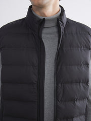 LCW Vision Black Standard Fit Stand Collar Men Puffer Vest