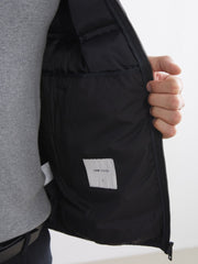 LCW Vision Black Standard Fit Stand Collar Men Puffer Vest