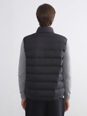 LCW Vision Black Standard Fit Stand Collar Men Puffer Vest