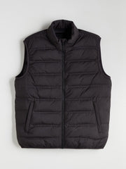 LCW Vision Black Standard Fit Stand Collar Men Puffer Vest