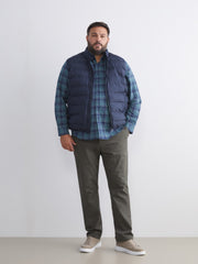 LCW Vision Black Standard Fit Stand Collar Men Puffer Vest