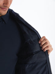 LCW Vision Black Standard Fit Stand Collar Men Puffer Vest