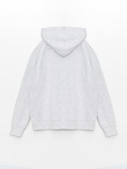 LCW Kids Hooded Basic Long Sleeve Girls Zippered Sweatshirt