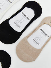 LCW Dream White Women Plain Ballerina Socks 5-Pack