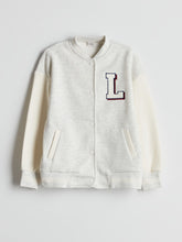 LCW Kids Gray Los Angeles Printed Girls College Jacket