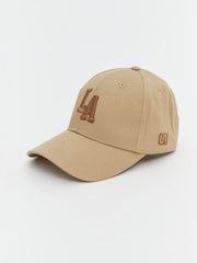LCW Accessories Brown La Embroidered Men Cap Hat