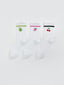 LCW Dream Green Fruit Patterned Women Ankle Socks 3-Pack