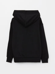 LCW Kids Hooded Plain Boys Thick Sweatshirt