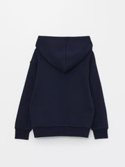 LCW Kids Hooded Plain Boys Thick Sweatshirt