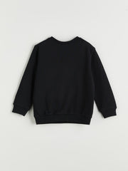 LCW Kids Black Crew Neck Printed Boys Sweatshirt 2-Pack