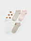 LCW Dream Ecru Patterned Women Ankle Socks 5-Pack