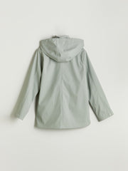 LCW Classic Pink Hooded Leather Look Women Raincoat